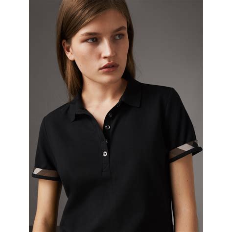 burberry polo shirts for women|Cotton Blend Polo Shirt in Chalk .